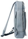 COMBO OFFER HIDEONLINE DUSTY BLUE REAL LEATHER LAPTOP BACKPACK / SLINGBACK