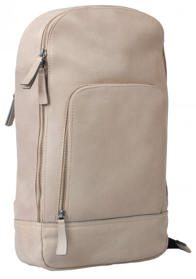 COMBO OFFER HIDEONLINE BONE/ BEIGE REAL LEATHER LAPTOP BACKPACK/ SLINGBACK