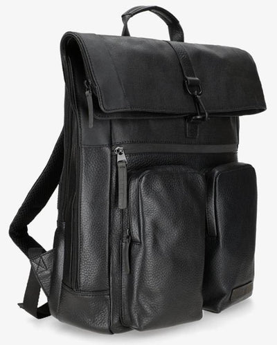 JOST STOCKHOLM 4698 BLACK LEATHER BACKPACK