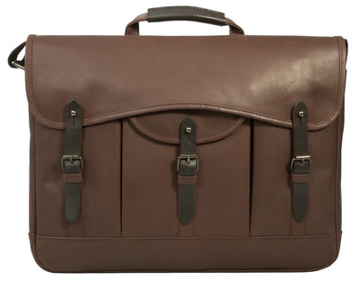 COMBO OFFER UBERBAG GOBI BROWN LEATHER HOLDALL / MESSENGER