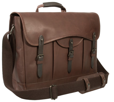 COMBO OFFER UBERBAG GOBI BROWN LEATHER HOLDALL / MESSENGER