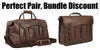 COMBO OFFER UBERBAG GOBI BROWN LEATHER HOLDALL / MESSENGER