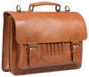 Tan leather satchel veg tan leather 1