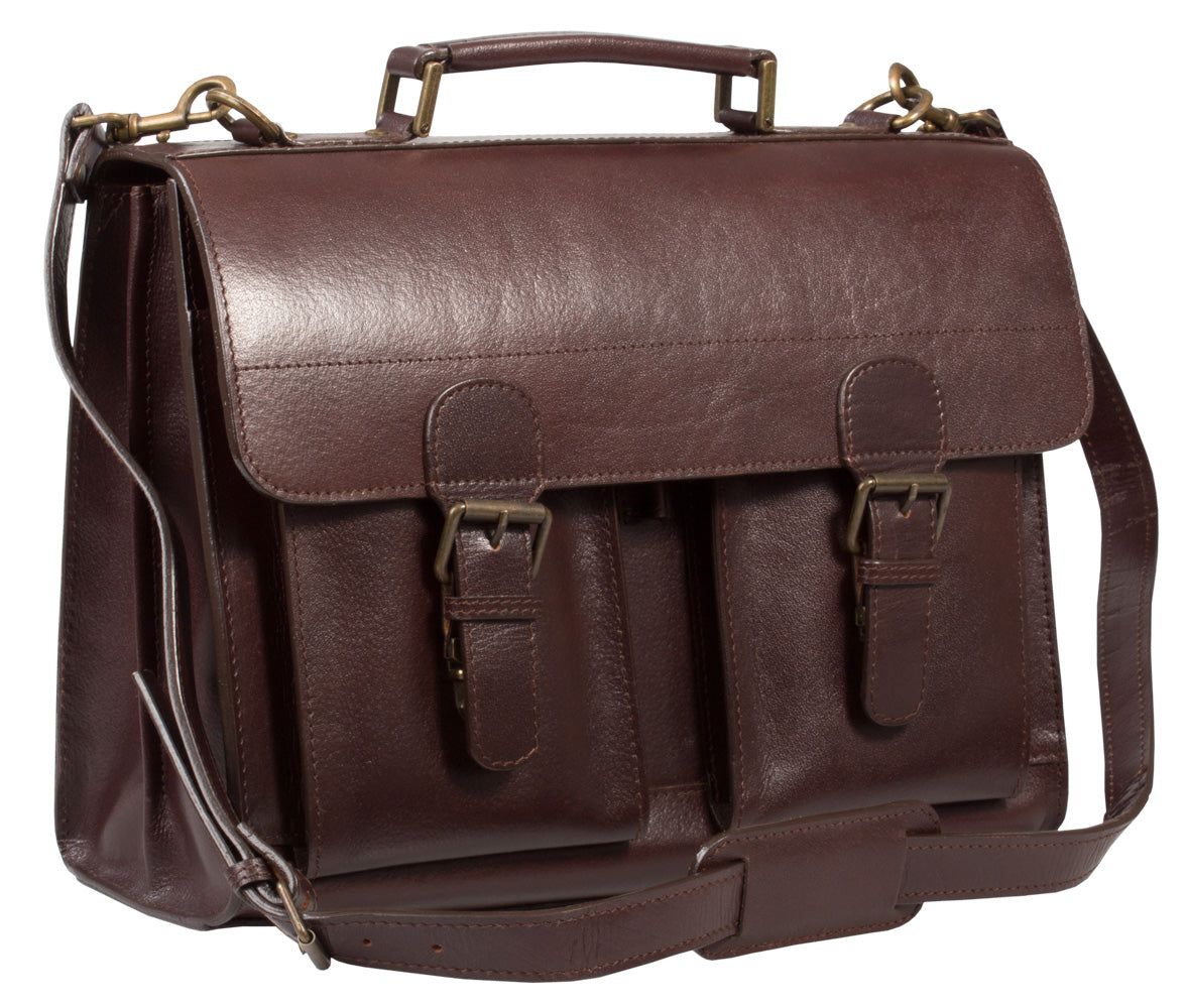 Mens vintage hot sale leather satchel