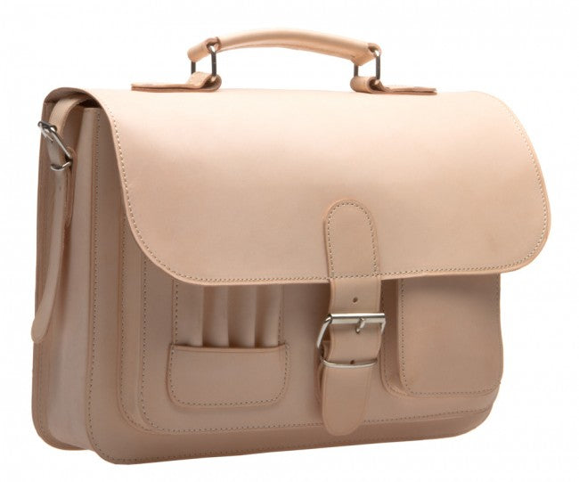 Tan leather satchel store bag