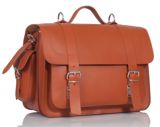 FREE TRIBE SMALL MESSENGER BAG WORTH £145 WITH PIMLICO VEGETABLE TANNED TAN LEATHER SATCHEL / BACKPACK